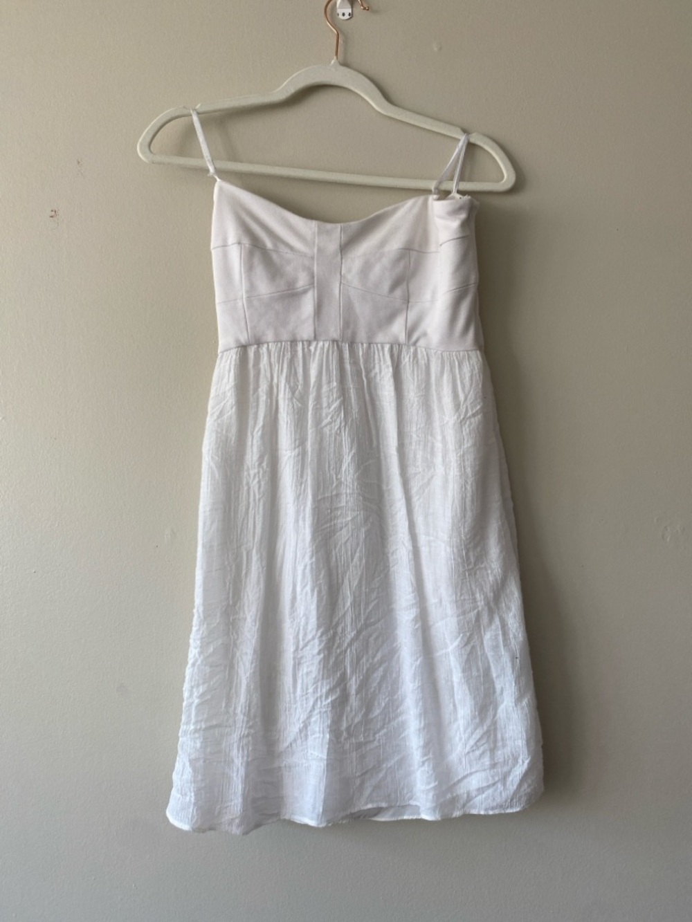 Classic White Midi Sundress with Spaghetti Straps